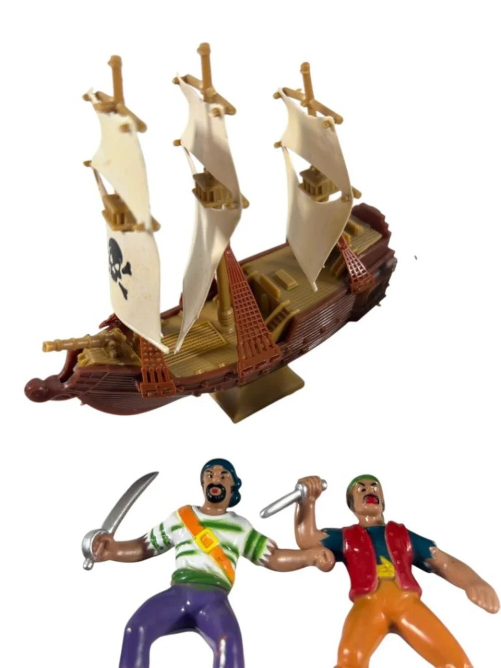 Pirate Birthday Cake Topper Set Ship Figures Palm Trees Party Decorations